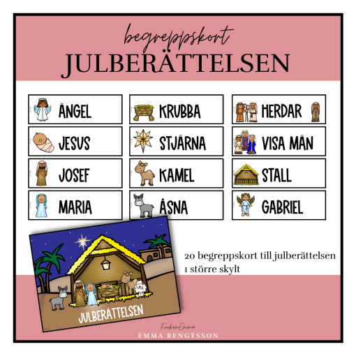Julberättelsen begreppskort