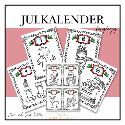Julkalender - färglägg