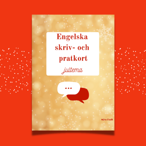 Engelska skriv- och pratkort jultema