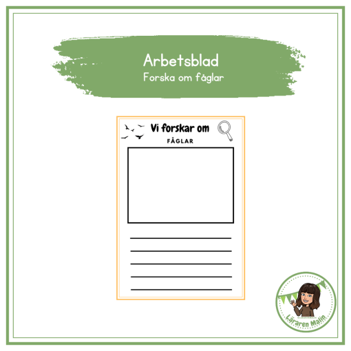 Arbetsblad- forska om fåglar