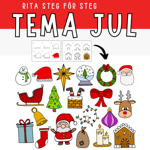 Lär dig rita steg för steg - tema jul