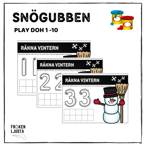 Snögubben Play doh uppgift