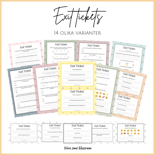 Exit tickets