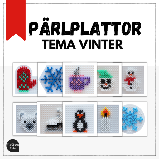 Pärlplattor tema vinter - pyssel