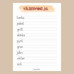Välskrivning - Tema jul