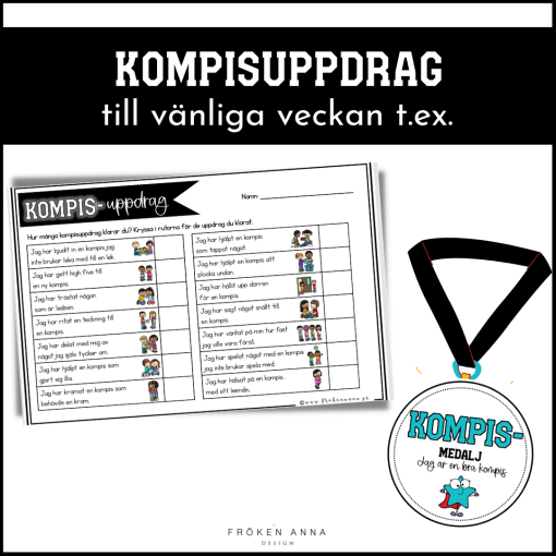 En bra kompis - kompisuppdrag (till vänliga veckan t.ex.)
