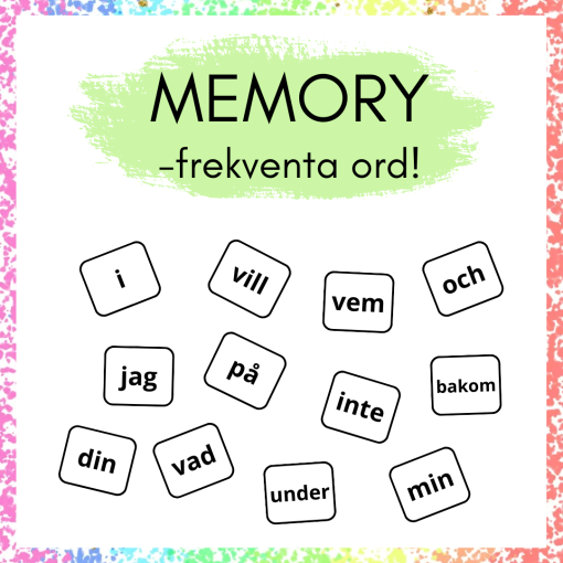 Memory - frekventa ord