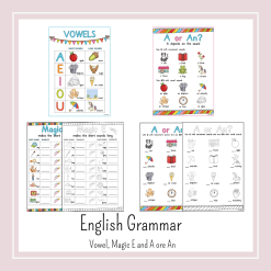 Engelsk grammatik, Vowel, Magic E and A or An