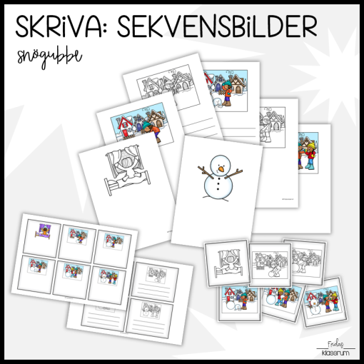 Sekvensbilder: Snögubbe