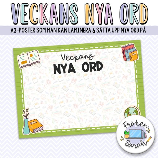 Poster: "Veckans nya ord"