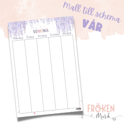 Mall för schema - Vår