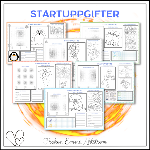 6 STYCKEN STARTUPPGIFTER