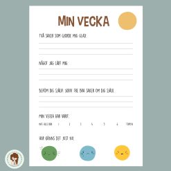 Min vecka - utvärdering