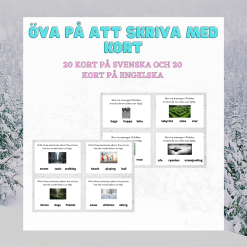 Öva på att skriva - arbetskort på svenska och engelska