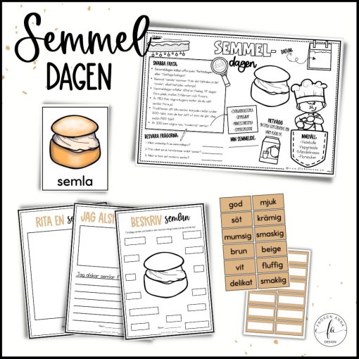 Temapaket Semmeldagen / fettisdagen (faktablad, målarbild mm)
