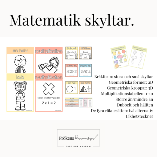 Matematik skyltar