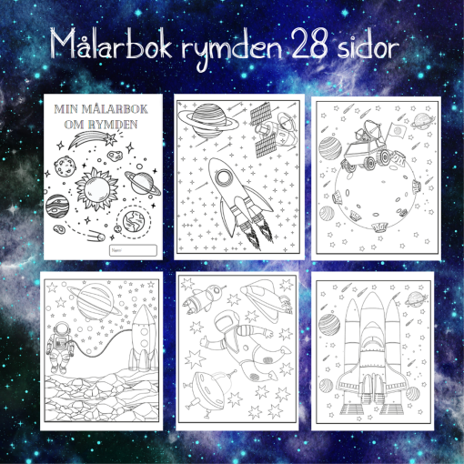 Målarbok rymden