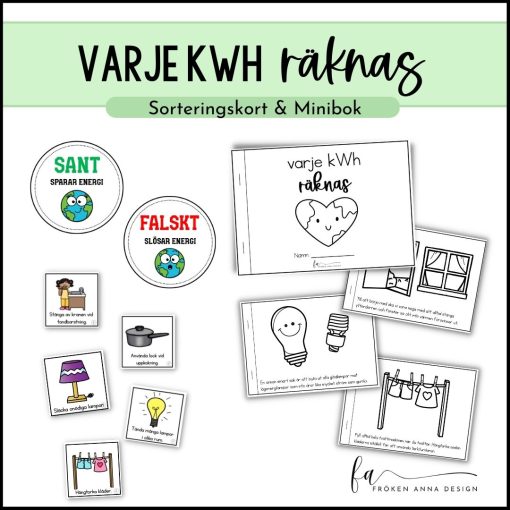 Varje kWh räknas! (Miniböcker & sorteringskort)