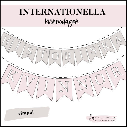 Internationella kvinnodagen: vimplar