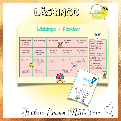 LÄSBINGO - PÅSKLOVET