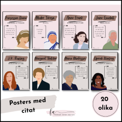 Internationella kvinnodagen: Posters med citat (20 historiska kvinnor)