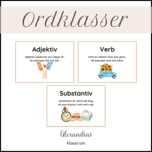 Ordklasser