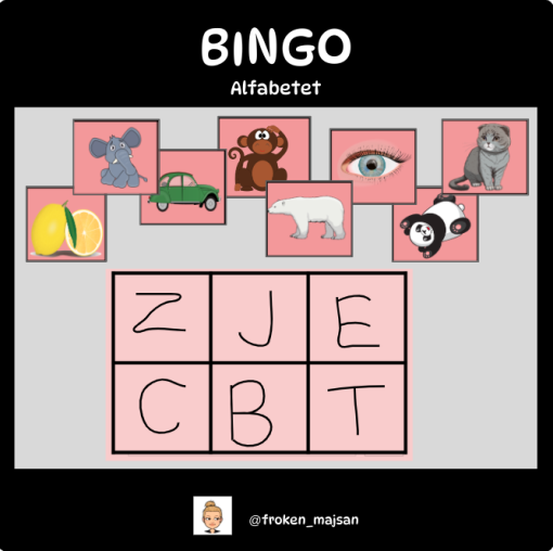 BINGO - alfabetet
