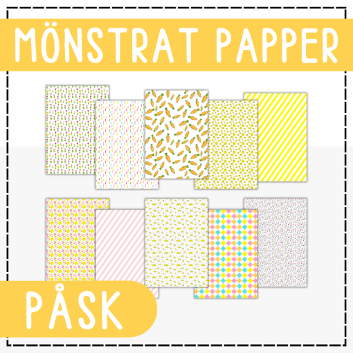 Mönstrat papper till pyssel - tema påsk