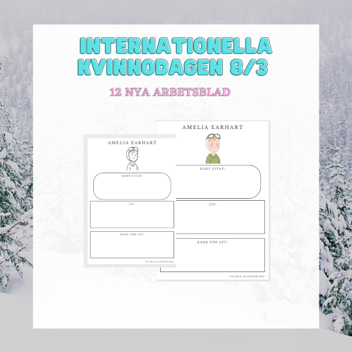 Internationella kvinnodagen - 12 arbetsblad