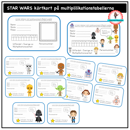 Körkort - multiplikation med Star Wars