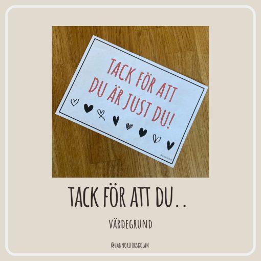 Du är just du