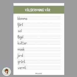 Välskrivning - Tema årstiderna