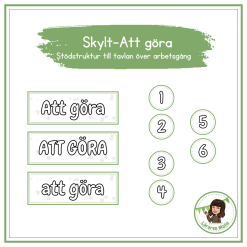 Skylt - att göra 1-6