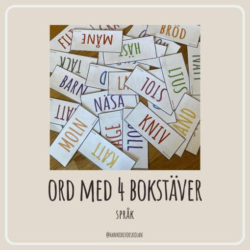 Ord med fyra bokstäver