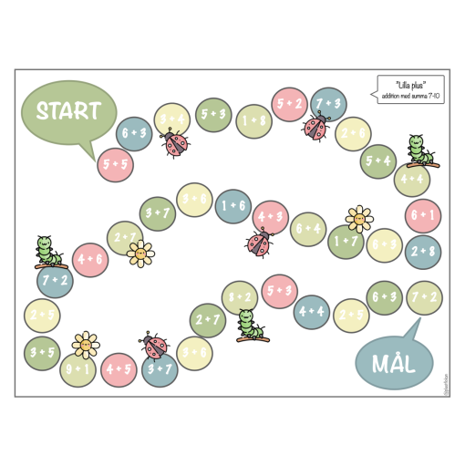 Mattespel - "Lilla plus 4" småkryp