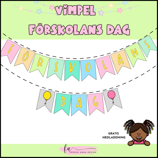 Vimpel till förskolans dag