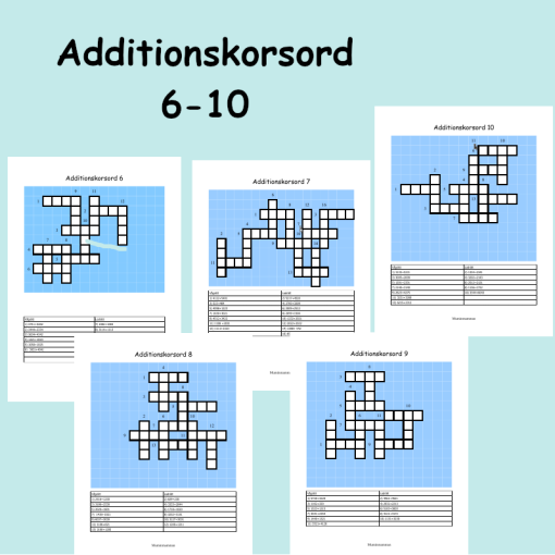 Additionskorsord 6-10