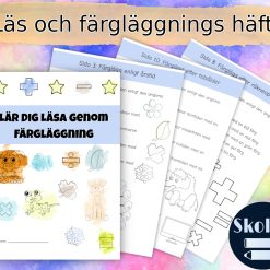 Kreativ Färgläggning och Lärande för Barn - häfte, 10 uppgifter