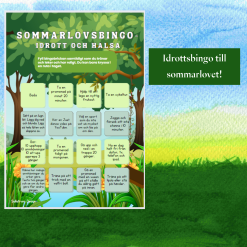 Idrott och hälsa - bingo sommarlovsbingo