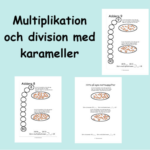 Multiplikation och division med karameller
