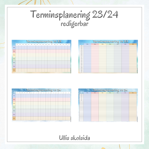 Mall för terminsplanering 23/24 – redigerbar