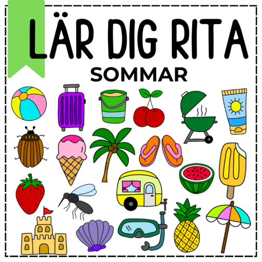 Lär dig rita steg för steg – tema sommar