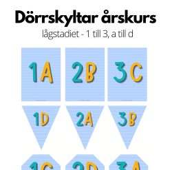 Dörrskylt - lågstadiet - 3 olika designs