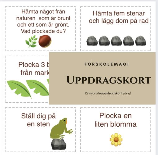 Uteuppdragskort 12 st /kort