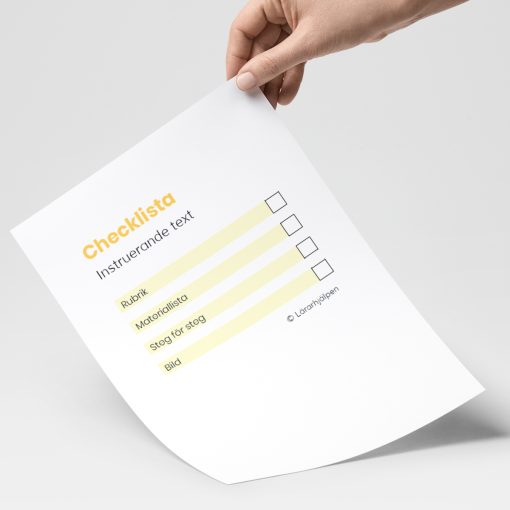 Checklista - instruerande text