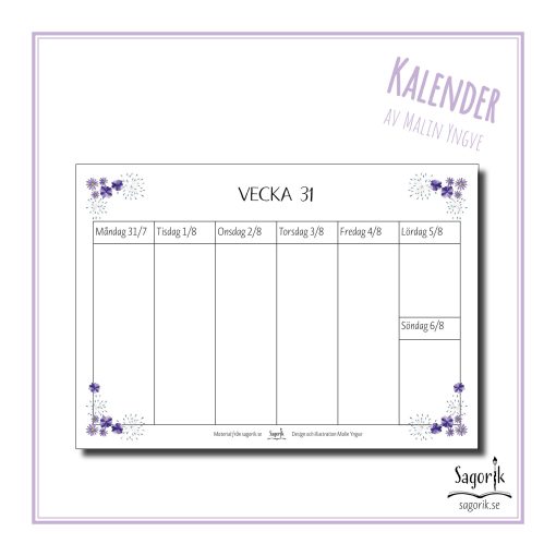 Veckokalender 2023-2024