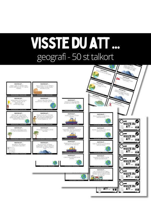 Visste du att ... 50 talkort (Geografi 2)