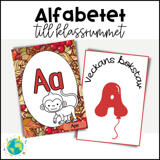 Väggalfabetet - Röd höst