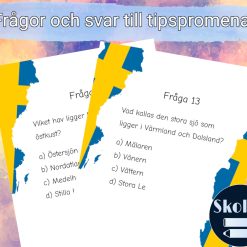 Tipspromenad - Geografi - A4 och A5