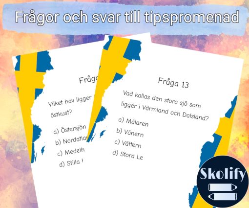Tipspromenad - Geografi - A4 och A5